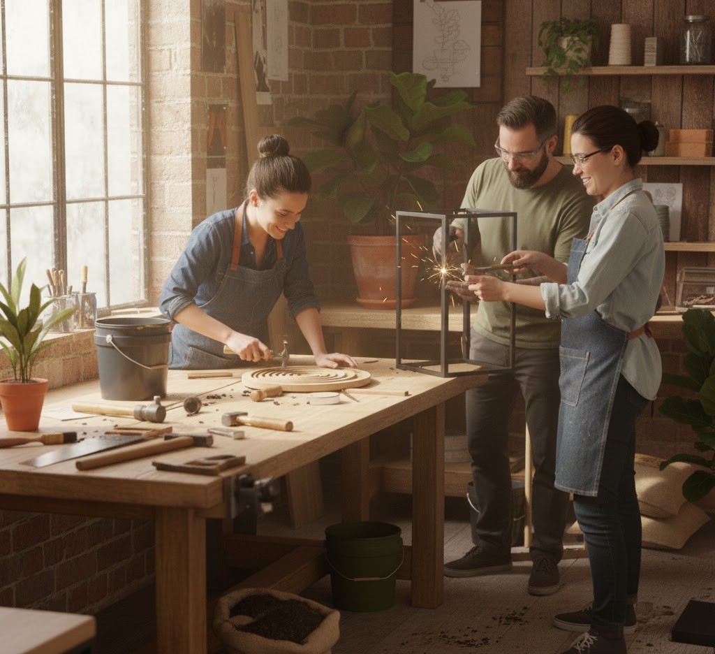 Team van ambachtslieden