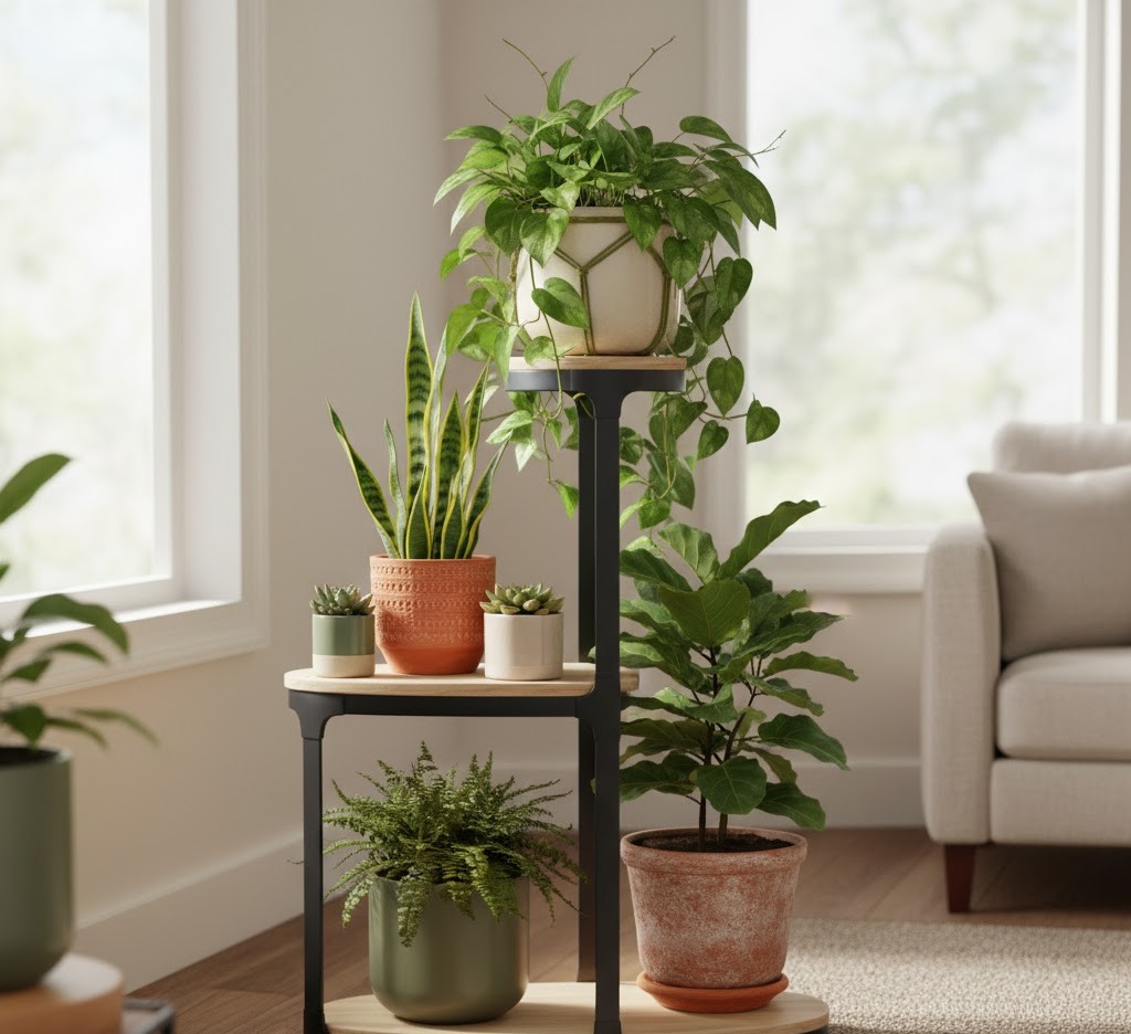 Drie-laags plantenstandaard