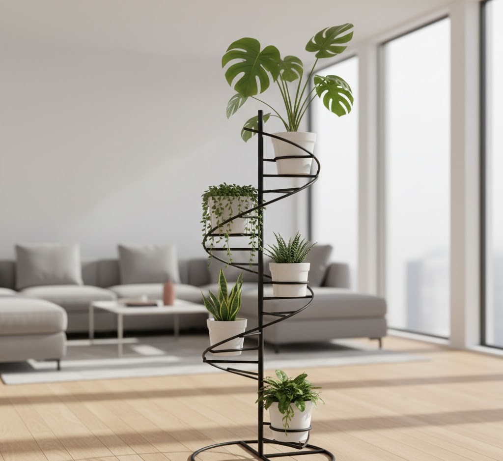 Spiraal plantenstandaard