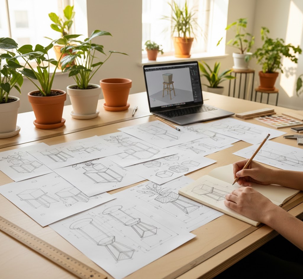 Maatwerk plantenstandaard proces